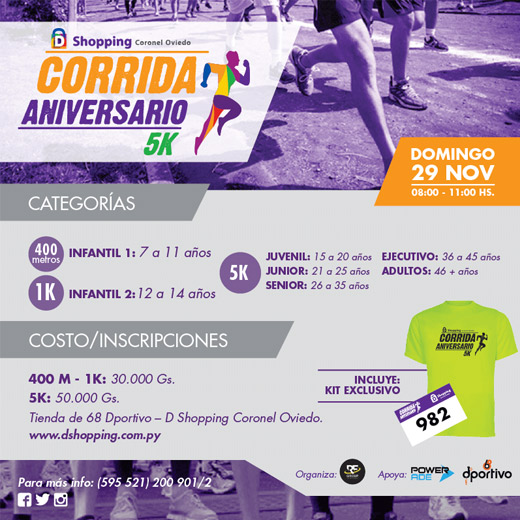 Corrida Aniversario D Shopping Coronel Oviedo