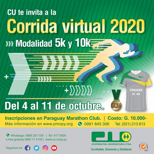 Corrida Virtual Coop. Universitaria 2020